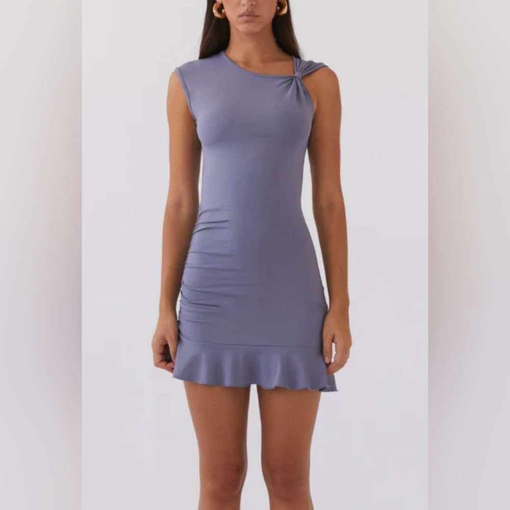 Peppermayo Exclusive - Katy Frill Mini Dress - Ash